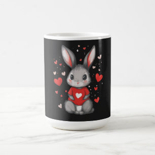 Kaninchenliebhaber-Herzmädchen Kaffeetasse