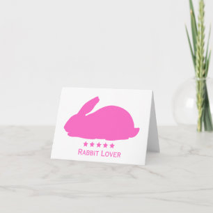 Kaninchenliebhaber in Rosa OHNE TEXT Karte