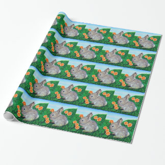 Kaninchenmalerei in Springtime Geschenkpapier