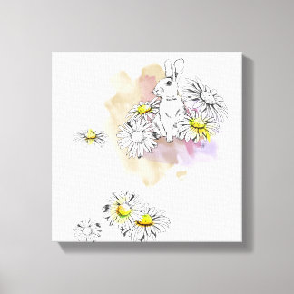 Kaninchenmalerei Leinwanddruck