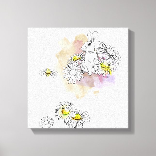 Kaninchenmalerei Leinwanddruck (Vorderseite)