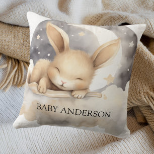 Kaninchenmoon Himmelsbeige niedliches Kinderzimmer Kissen