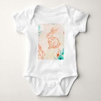 Kaninchenmuster Baby Strampler