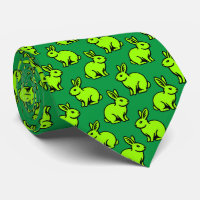 Kaninchenmuster - Chartreus, Black und Kelly Green