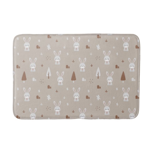 Kaninchenmuster Kids Bath Mat Badematte (Vorderseite)