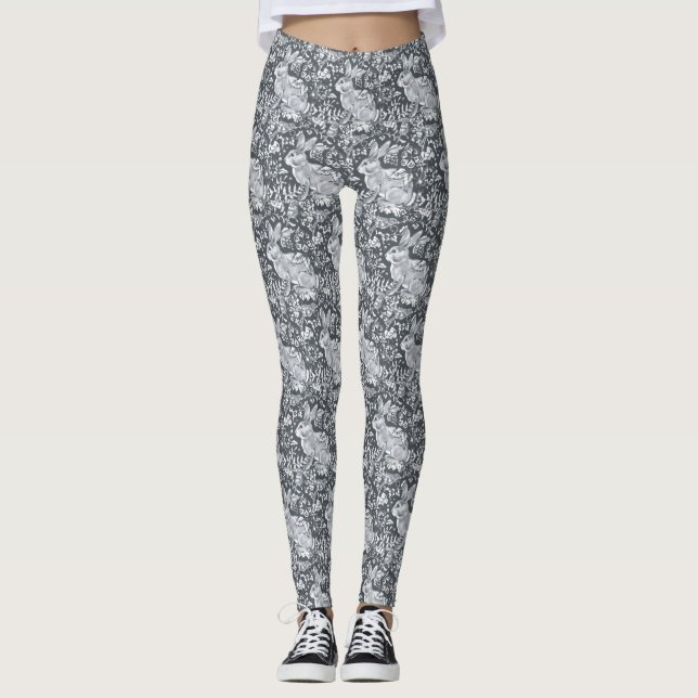 Kaninchenmuster Lässig Leggings (Vorderseite)