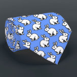 Kaninchenmuster - Schwarz und Weiß mit Baby Blue Krawatte<br><div class="desc">Ein sich wiederholendes Muster mit einem Kaninchenmotiv in abwechselnden Richtungen.</div>