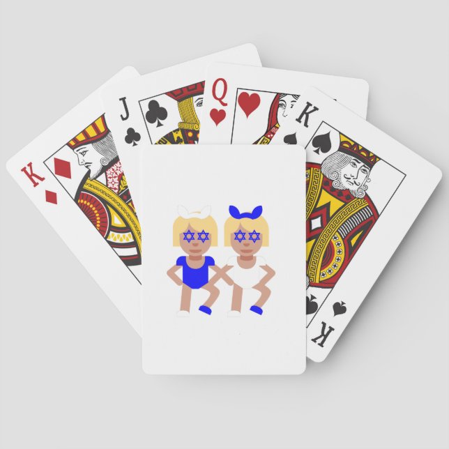 Kaninchenohren Chanukka Spielkarten (Rückseite)