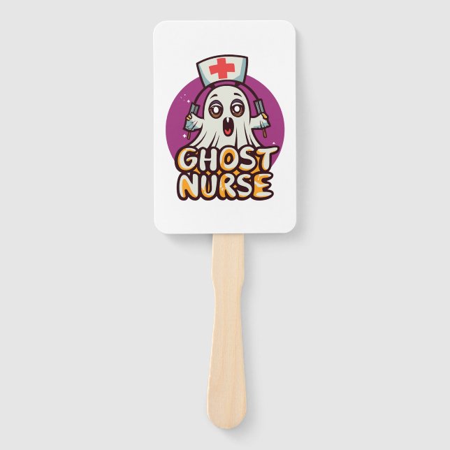 Kaninchenpflege zu Halloween, einem Spooky Nurse D Fächer (Vorderseite)
