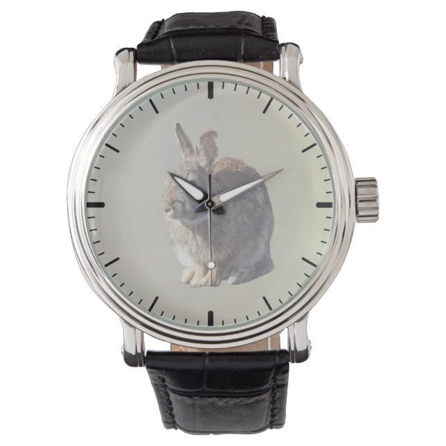 Kaninchenplatz Armbanduhr (Vorderseite)