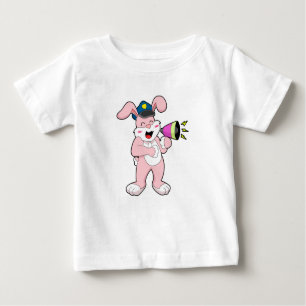 Kaninchenpolizei Mikrofon Baby T-shirt