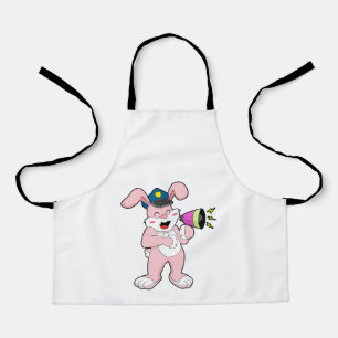 Kaninchenpolizei Mikrofon Schürze