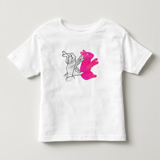 Kaninchenrosa der Hand Silhouette Kleinkind T-shirt (Vorderseite)