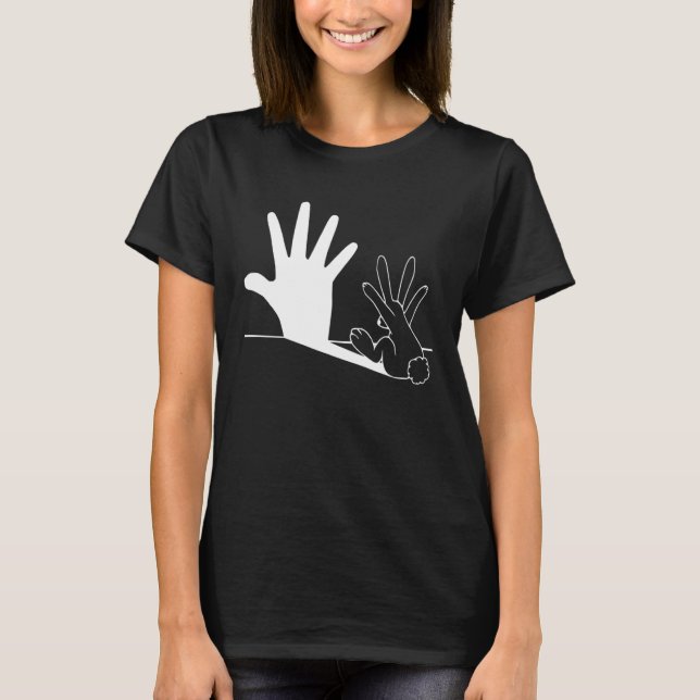 Kaninchenschattenhand T-Shirt (Vorderseite)