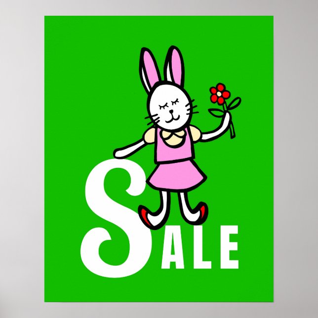 Kaninchensignatur, Boutique-Poster, Einzelhandelsm Poster (Vorne)