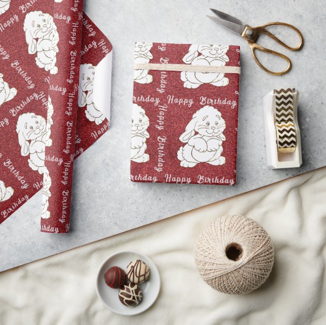 Kaninchenwackelpapier Geschenkpapier (Kunsthandwerk)