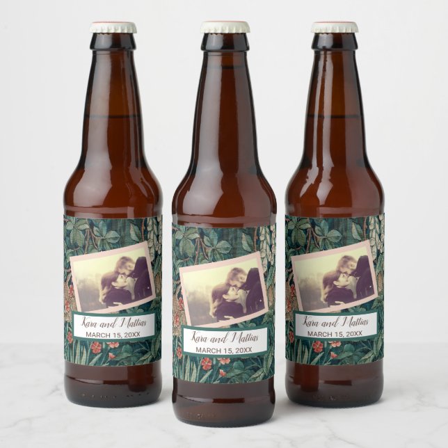 Kaninchenwaldhochzeit Bierflaschenetikett (Flaschen)