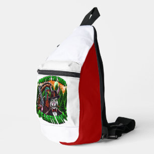 Kaninchenwut: Stilvolle Katze mit Waffe Crossbody Bag