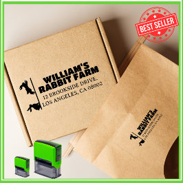 Kaninchenzuchtbetrieb Einzigartige Niedliche Rücks Permastempel