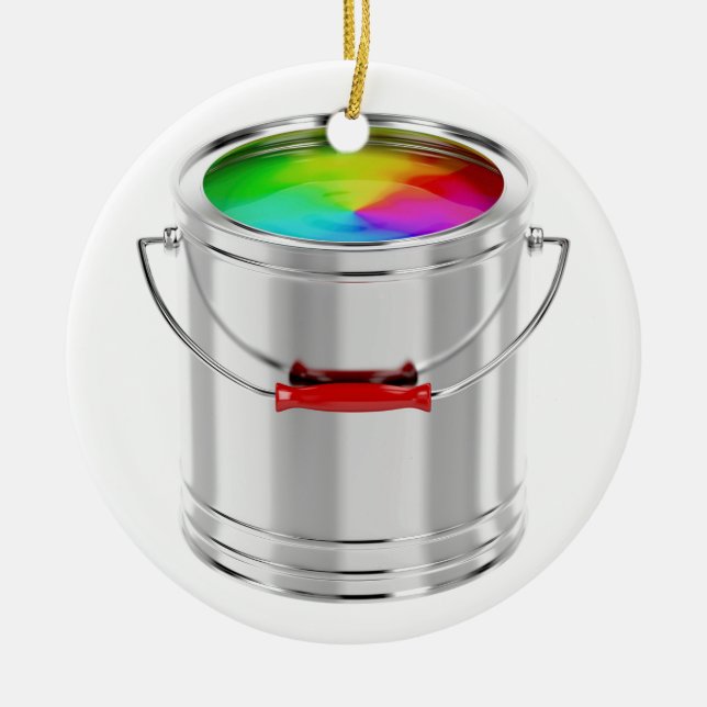 Kanister mit Mehrfarbenfarbe Keramikornament (Vorne)