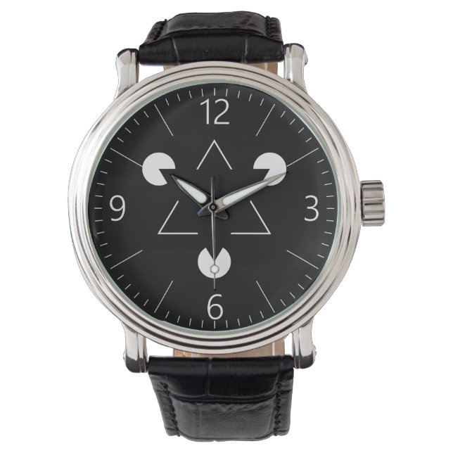 Kanizsa Dreieck Armbanduhr (Vorderseite)