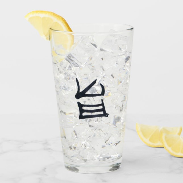 Kanji Délicieux verre noir (Devant glace)