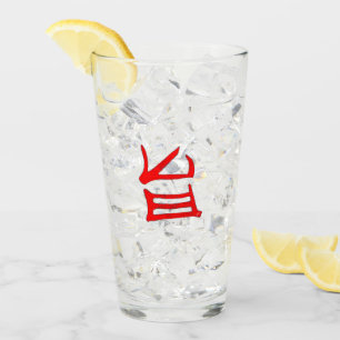 Kanji Délicieux verre rouge