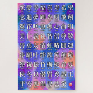 Kanji des Glücks und der Harmonie