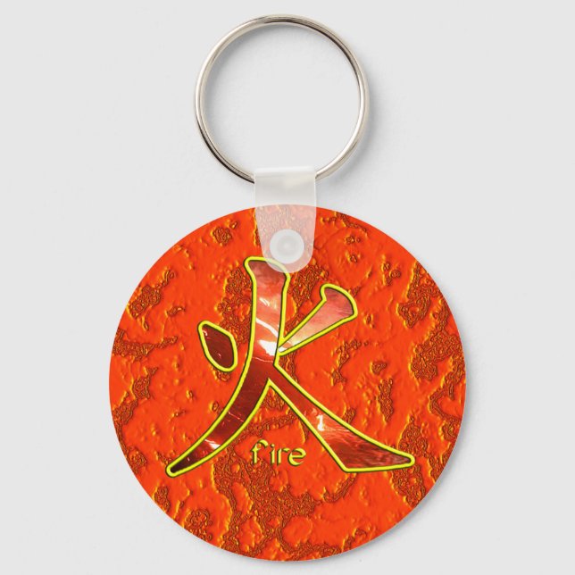 Kanji: Feuer - Schlüsselanhänger (Vorderseite)