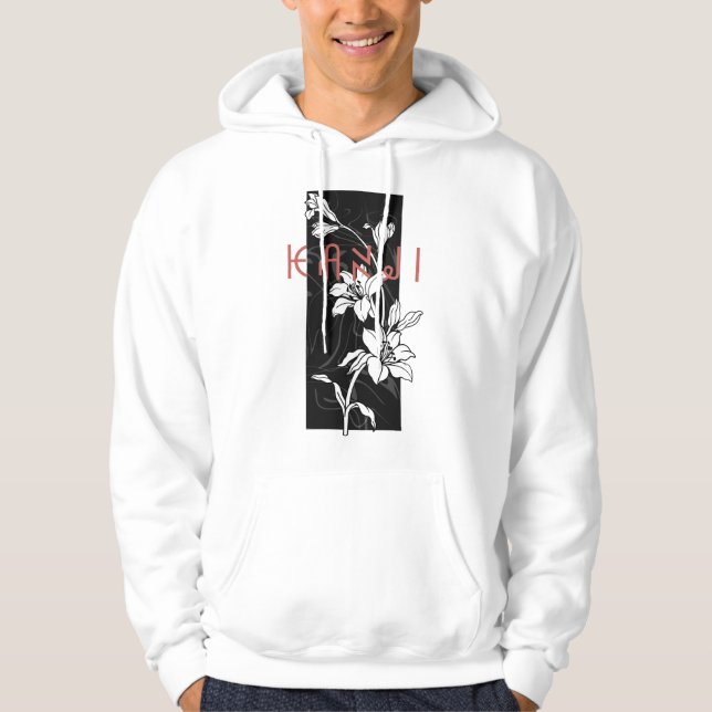 Kanji flower classic design  hoodie (Vorderseite)