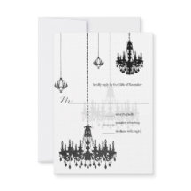 Kanji für Liebe 7 Black Candeliers Wedding RSVP