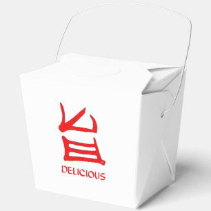 Kanji Köstliche Rot-Weiß-Abholbox Geschenkschachtel