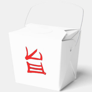 Kanji Köstliche Rot-Weiß-Abholbox Geschenkschachtel