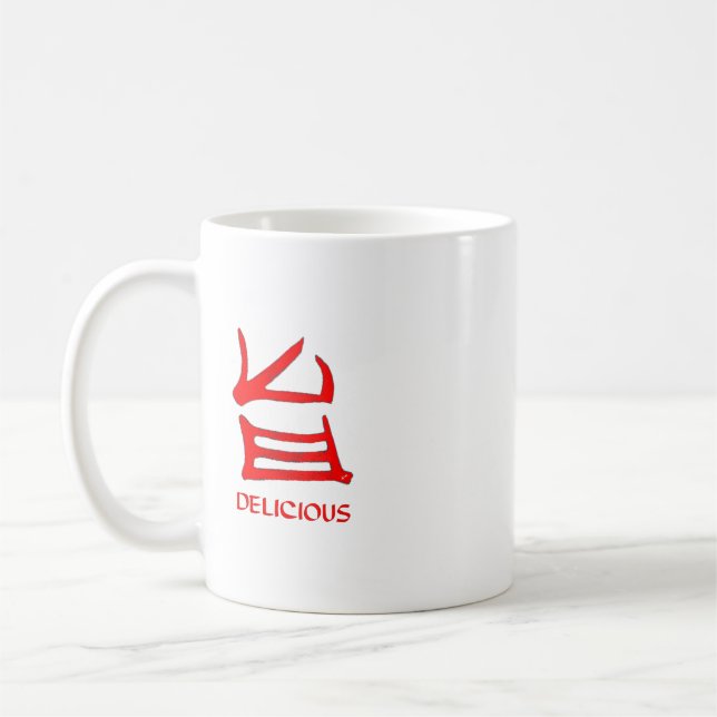 Kanji Köstliche rote Tasse (Links)