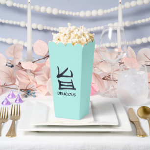 Kanji Köstliche schwarze aquamarine Popcornboxen Geschenkschachtel