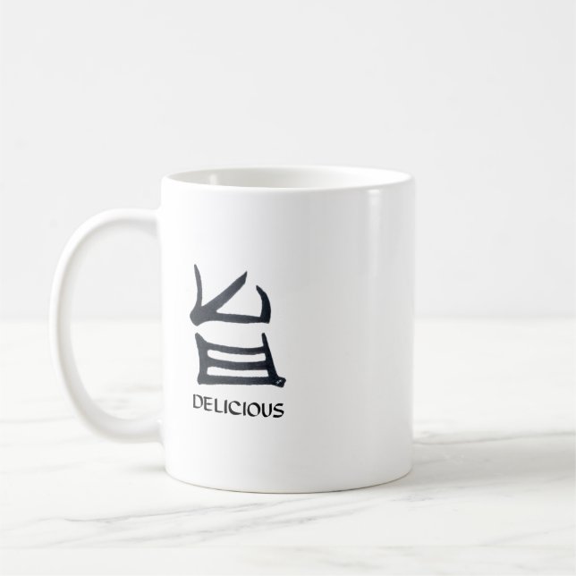 Kanji Köstliche schwarze Tasse (Links)