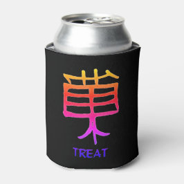 Kanji Leckerei Neon Schwarz Dose Kühler 2-seitig Dosenkühler