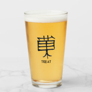 Kanji Leckerei Schwarzer Glaswäscher Glas