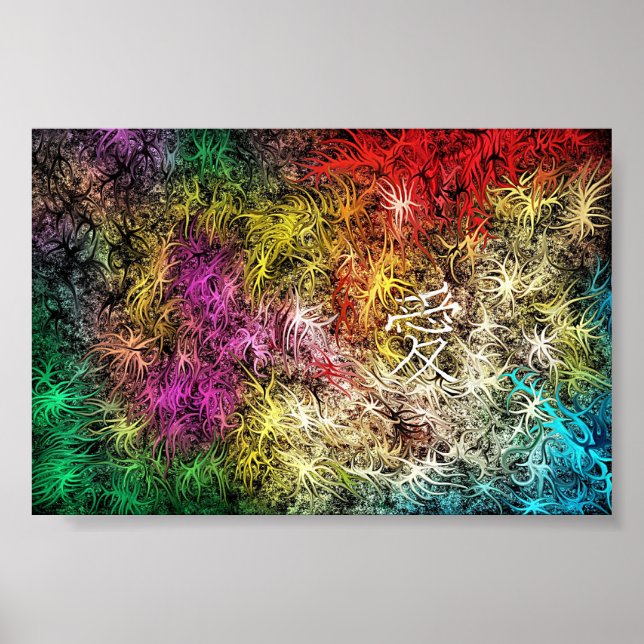 Kanji Liebe Poster (Vorne)