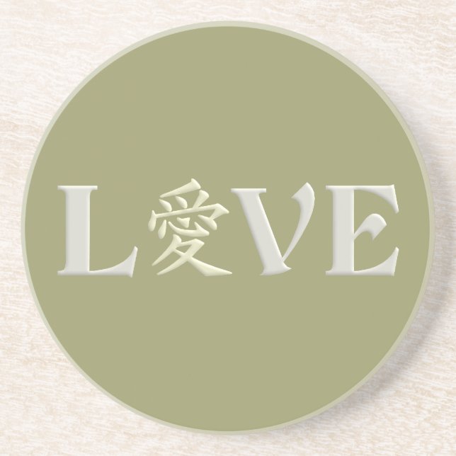 Kanji Liebe Untersetzer (Vorne)