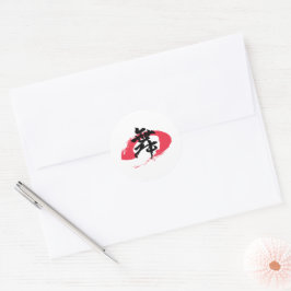 Kanji Mai/Dance Japanese Calligraphy Runder Aufkleber