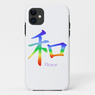 Kanji Peace Symbol in Chakra Colors Case-Mate iPhone Hülle