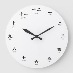Kanji Romaji Numbers Learn to Count in Japanese Große Wanduhr