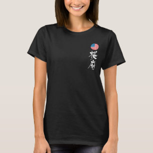 [Kanji] Sacramento mit Flagge T-Shirt