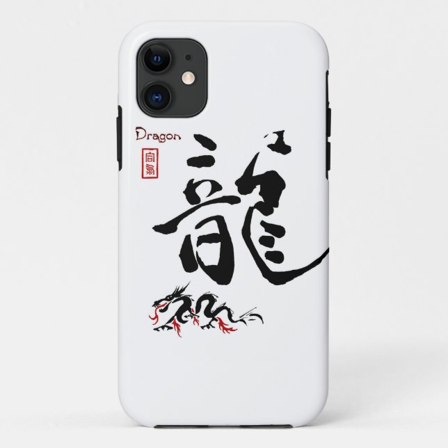 Kanji-Symbol DRACHE japanische chinesische Case-Mate iPhone Hülle (Rückseite)