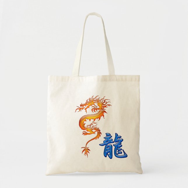 KANJI-Symbol für DRAGON-Bags im asiatischen Stil Tragetasche (Vorne)