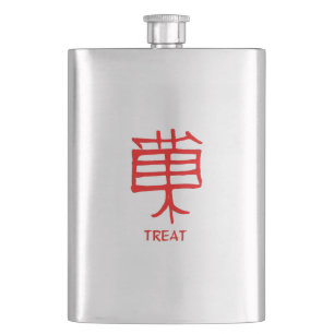 Kanji Treat flacon en acier inoxydable rouge