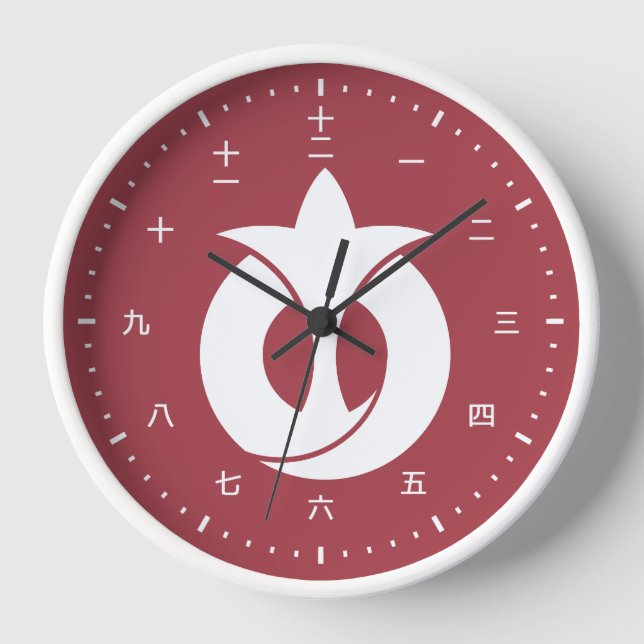 Kanji Uhr mit der Flagge von Aichi , Japan (Vorderseite)
