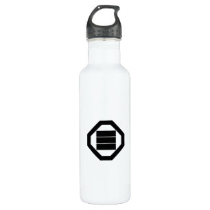 Kanji-Zeichen für drei Zeichen auf Tray Edelstahlflasche