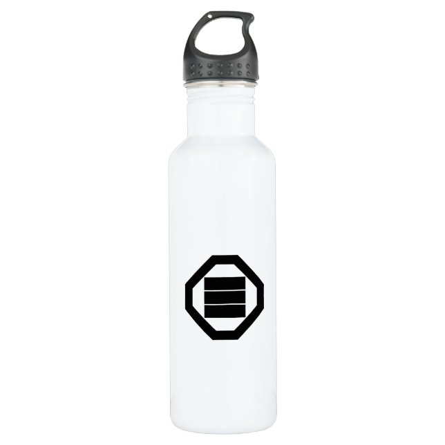 Kanji-Zeichen für drei Zeichen auf Tray Edelstahlflasche (Vorderseite)